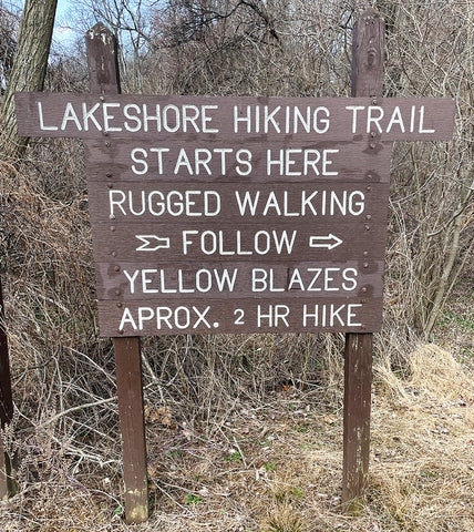 Lakeshore Hiking Trail Sign