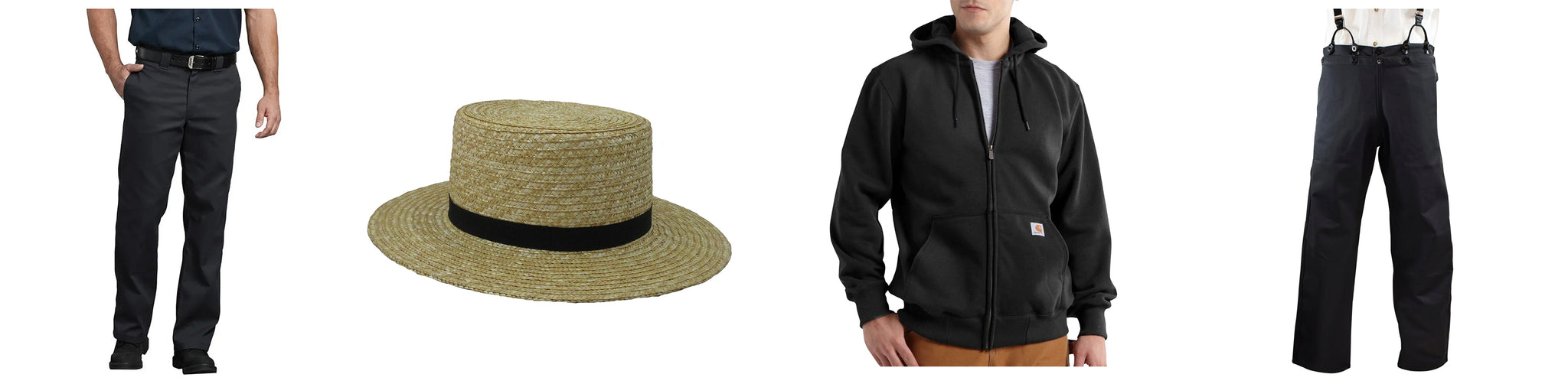 men's pants, hat, hoodie