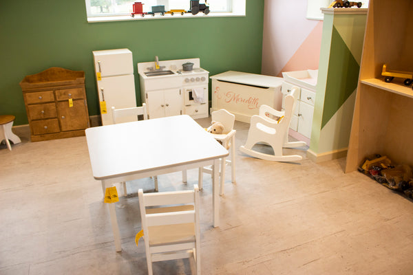 White dollhouse furniture